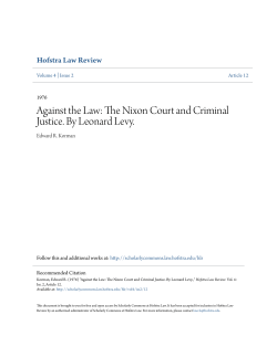 Against the Law: The Nixon Court and Criminal Justice. By Leonard