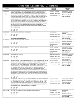 Over‐the‐Counter (OTC) Parcels