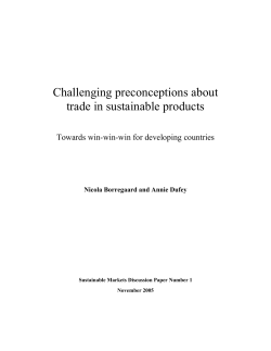 Challenging preconceptions about trade in sustainable