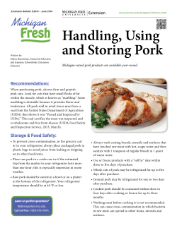 Handling, Using and Storing Pork - MSU Extension