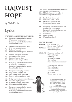 Harvest Hope Lyrics.indd