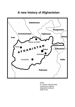 A new history of Afghanistan