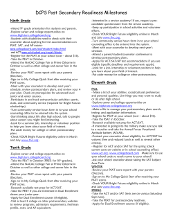 College Ready Milestones