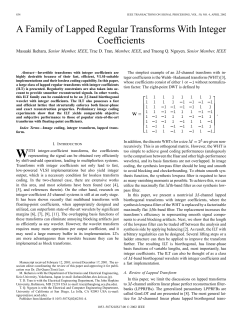 A family of lapped regular transforms with integer coefficients