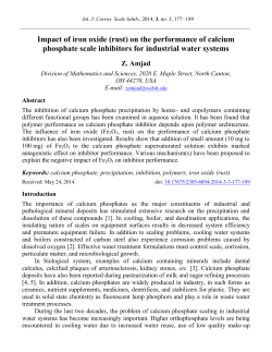 Impact of iron oxide (rust) on the performance of calcium phosphate
