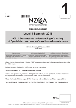 Level 1 Spanish (90911) 2016