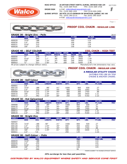 proof coil chain - Walco Equipment