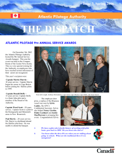 the dispatch - Atlantic Pilotage Authority