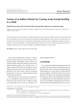 Torsion of an Indirect Hernia Sac Causing Acute Scrotal Swelling in