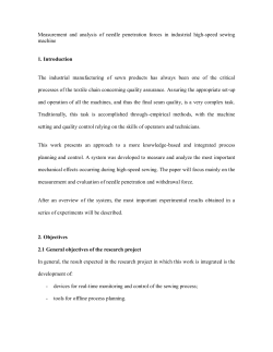 Measurement and analysis of needle penetration forces in industrial