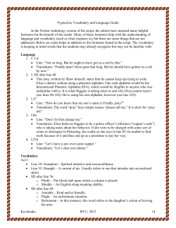 Pygmalion Vocabulary and Language Guide