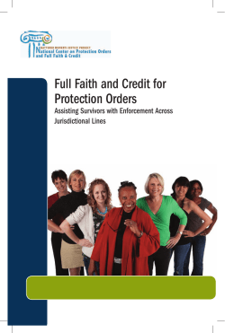 Full Faith and Credit for Protection Orders: Assisting