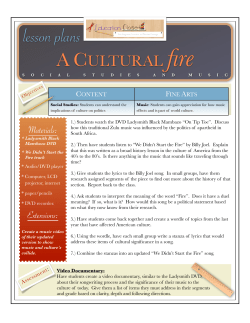 A Cultural Fire Lesson Plan