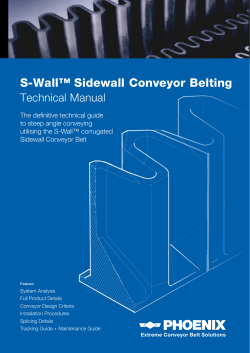 S-Wall&trade; Sidewall Conveyor Belting