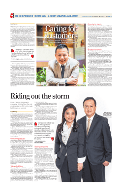 "Riding out the storm" on The Straits Times