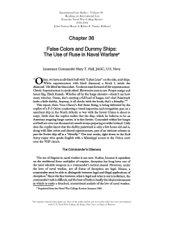 False Colors and Dummy Ships: The Use of Ruse in Naval Warfare