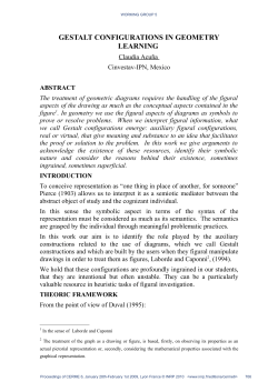 GESTALT CONFIGURATIONS IN GEOMETRY LEARNING
