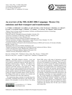 Mexico City emissions and their transport and transformation