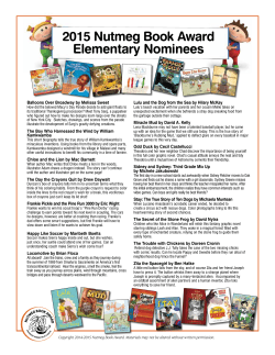 2015 Nutmeg Book Award Elementary Nominees