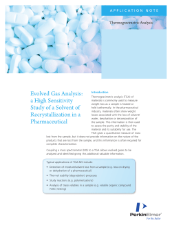 Evolved Gas Analysis: A High Sensitivity Study of a Solvent of