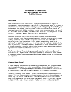 how zipper clauses work