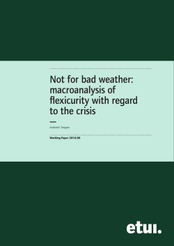Not for bad weather: macroanalysis of flexicurity with regard to the