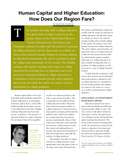 Human Capital and Higher Education: How Does