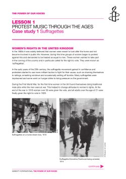 LESSON 1 PROTEST MUSIC THROUGH THE AGES Case study 1