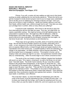 Isaiah and Radical Empathy