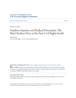 Southern Injustice and Radical Discontent: The Black Panther Party