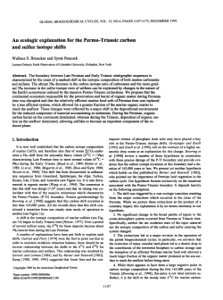 An Ecologie Explanation for the Permo