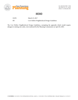 Cow Hollow Neighborhood Design Guidelines