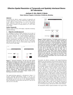 Effective Spatial Resolution of Temporally and