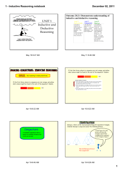 1 - Inductive Reasoning.notebook