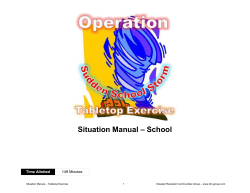 Situation Manual &ndash; School - Disaster Resistant Communities Group