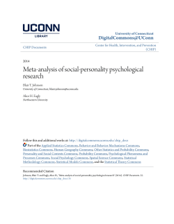 Meta-analysis of social-personality psychological research