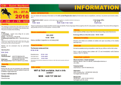 ALL NECESSAR INFORMATION FOR ATHLETES ON CSI SAINT