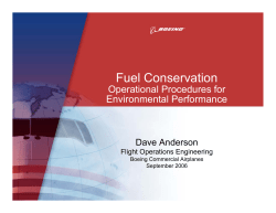 Fuel conservation - Operational procedures