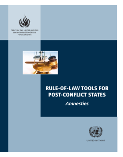 RULE-OF-LAW TOOLS FOR POST-CONFLICT STATES