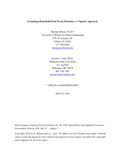 Examining Household Food Waste Decisions: A