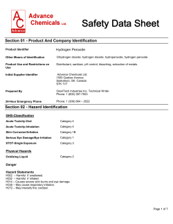 Material Safety Data Sheet
