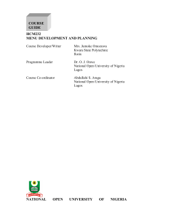 HCM 232 - National Open University of Nigeria