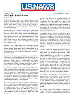 An Echo of Ronald Reagan