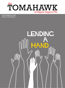 lending a hand - Alpha Sigma Phi