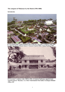 The conquest of Makassar by the Dutch