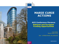 European Commission, Research Executive Agency, Marie Curie