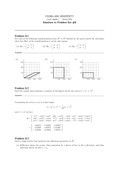 CHUNG-ANG UNIVERSITY Solutions to Problem Set #8 Problem