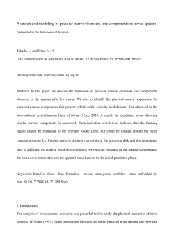 A search and modeling of peculiar narrow