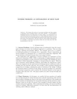 INVERSE PROBLEM: AN EXPLORATION OF