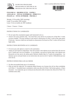 English Higher Level: paper 2